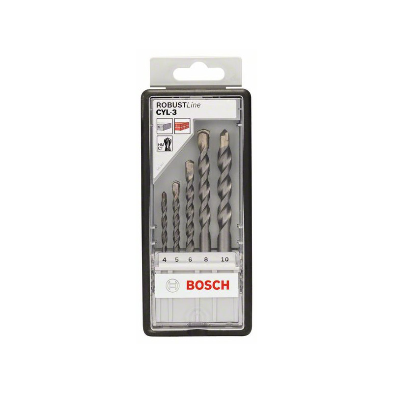 2607010524 Forets à béton Robust Line CYL-3, set de 5 pièces Accessoire Bosch pro outils