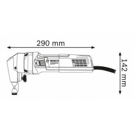 0601529400 Grignoteuse Bosch GNA 75-16 Professional outils Bosch Bleu
