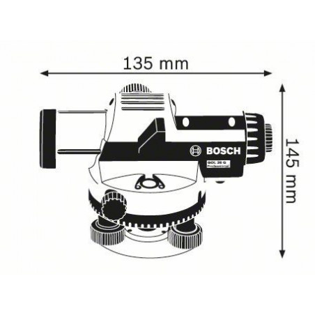 0601068001 Niveau optique Bosch GOL 26 G Professional outils Bosch Bleu