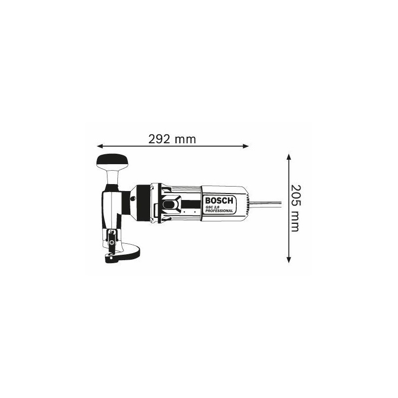 0601506103 Cisaille Bosch GSC 2,8 Professional outils Bosch Bleu