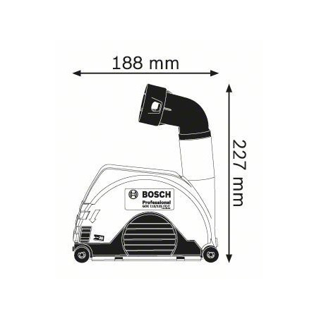 1600A003DK Accessoires divers Bosch GDE 115/125 FC-T Professional outils Bosch Bleu