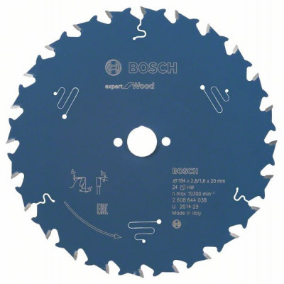 2608644038 Lame de scie circulaire Expert for Wood Accessoire Bosch pro outils
