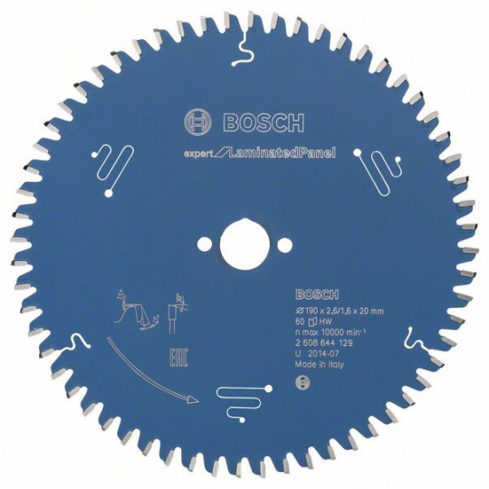 Lame de Scie Circulaire 165mm 60 Dents ATB Carbure Tungstène, Alésage Lame de Scie Circulaire 165mm 60 Dents ATB Carbure Tungstène, Alésage