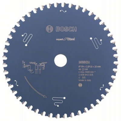 2608643055 Lame de scie circulaire Expert for Steel Accessoire Bosch pro outils