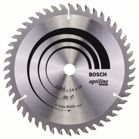 2608641181 Lame de scie circulaire Optiline Wood Accessoire Bosch pro outils