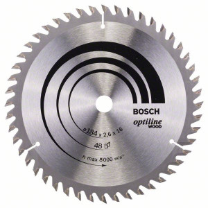 2608641181 Lame de scie circulaire Optiline Wood Accessoire Bosch pro outils