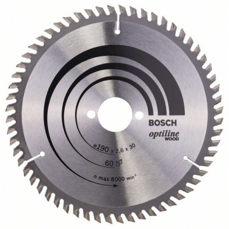 2608641188 Lame de scie circulaire Optiline Wood Accessoire Bosch pro outils