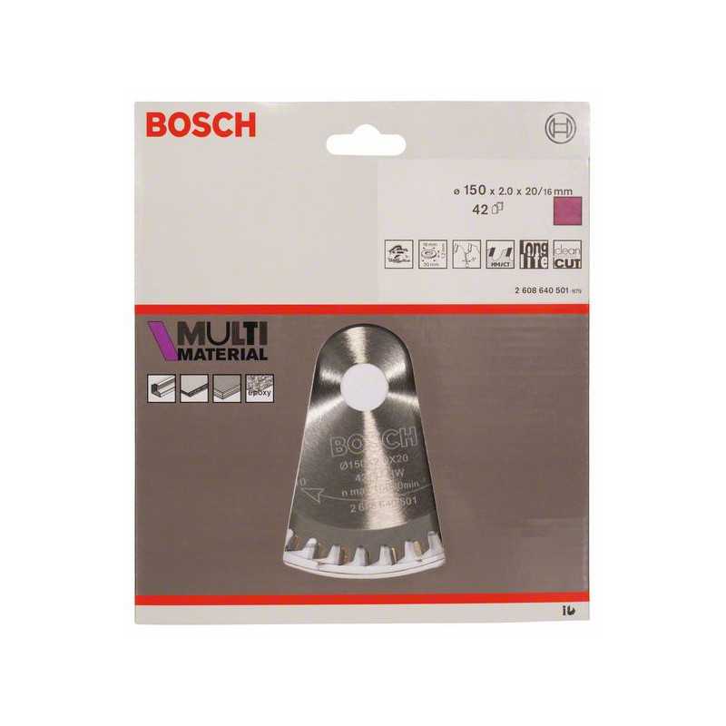 2608640501 Lame de scie circulaire Multi Material Accessoire Bosch pro outils