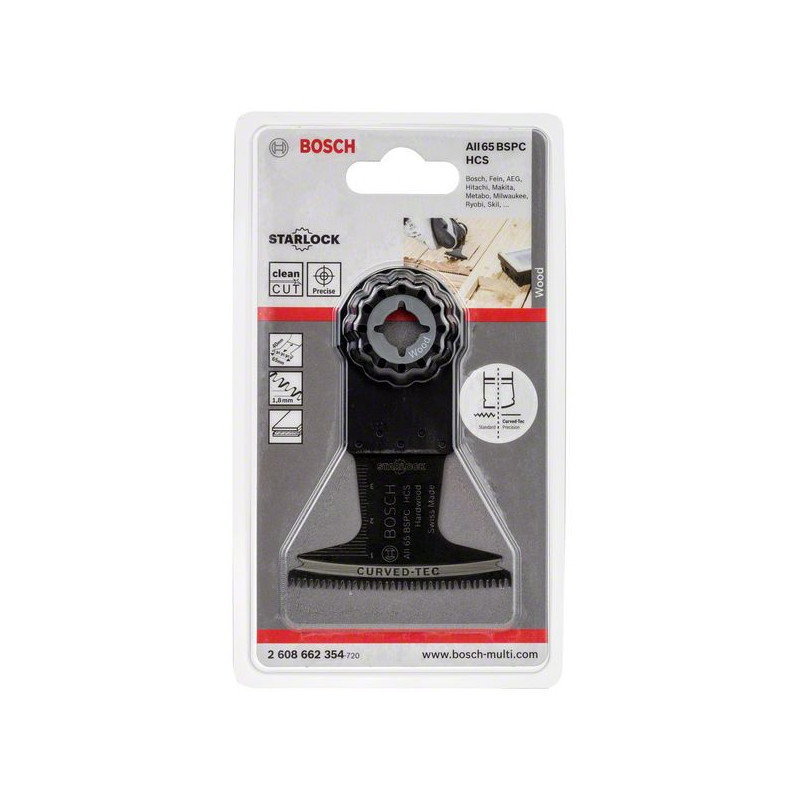 2608662354 Lame plongeante HCS AII 65 BSPC Hard Wood Accessoire Bosch pro outils