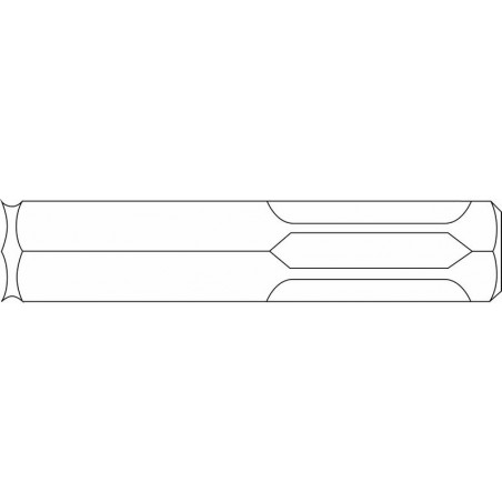 2608690188 Burin pointu à queue six pans 22 mm Accessoire Bosch pro outils