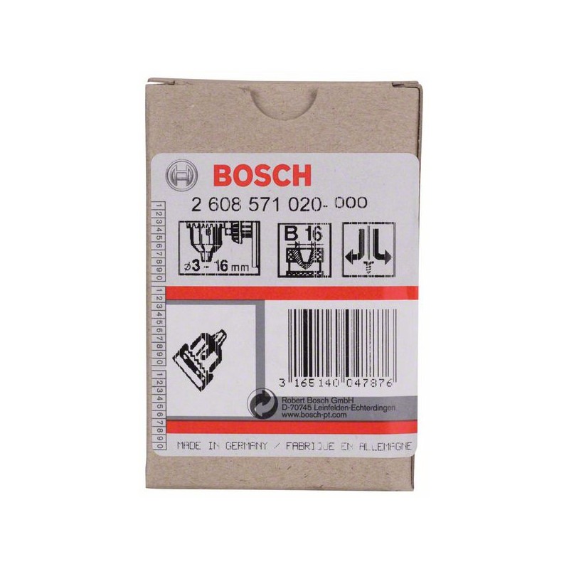 2608571020 Mandrins à clé jusqu'à 16 mm Accessoire Bosch pro outils