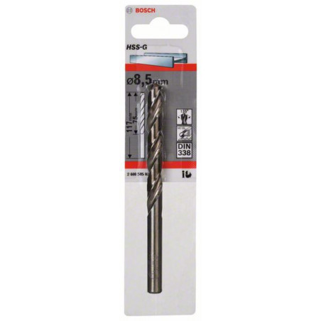 2608585933 Forets à métaux rectifiés HSS-G, DIN 338 Accessoire Bosch pro outils
