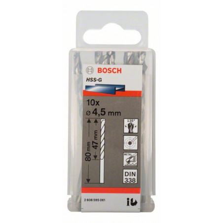 2608595061 Forets à métaux rectifiés HSS-G, DIN 338 Accessoire Bosch pro outils