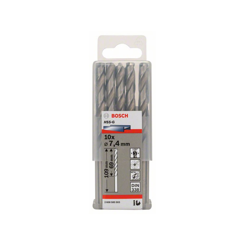 2608585503 Forets à métaux rectifiés HSS-G, DIN 338 Accessoire Bosch pro outils