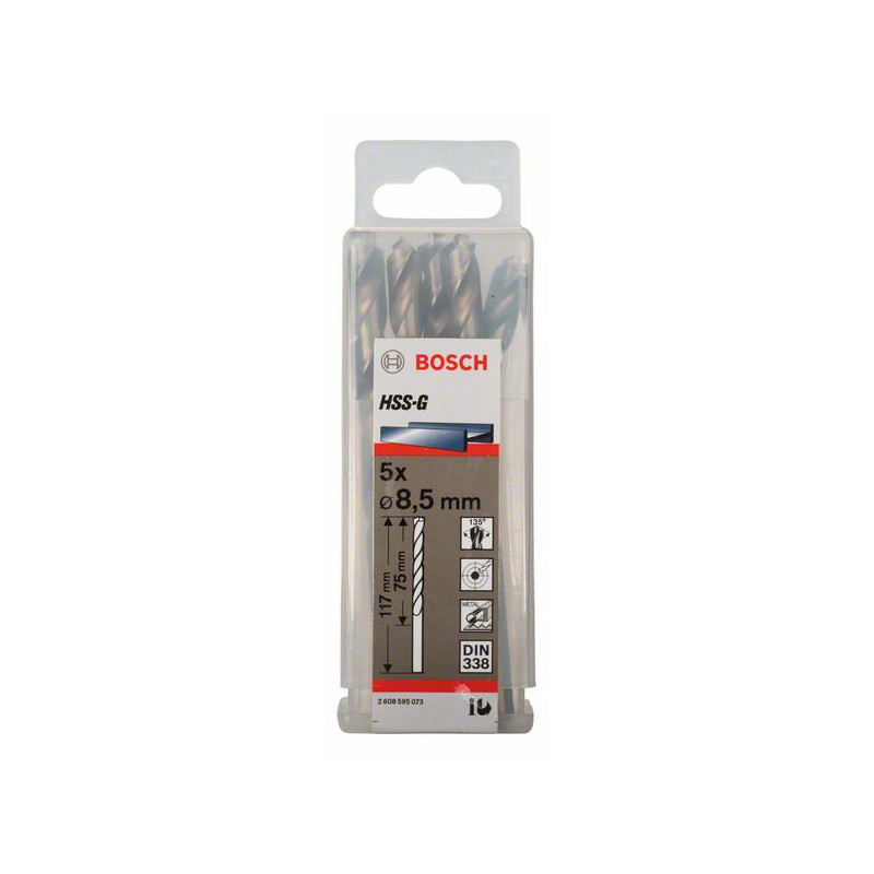 2608595073 Forets à métaux rectifiés HSS-G, DIN 338 Accessoire Bosch pro outils