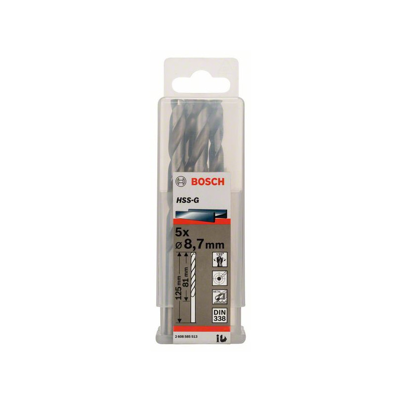 2608585513 Forets à métaux rectifiés HSS-G, DIN 338 Accessoire Bosch pro outils