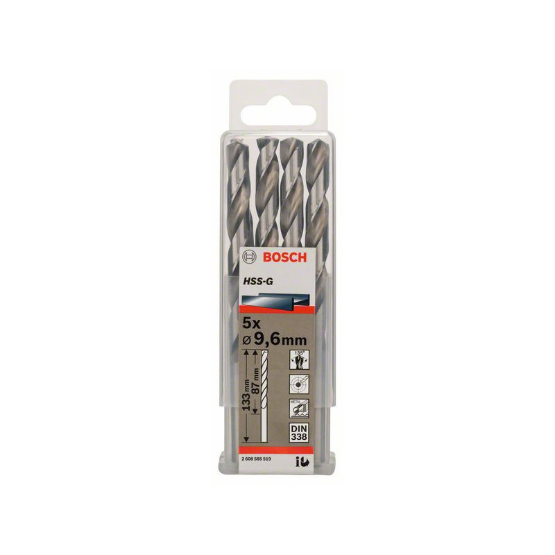 2608585519 Forets à métaux rectifiés HSS-G, DIN 338 Accessoire Bosch pro outils