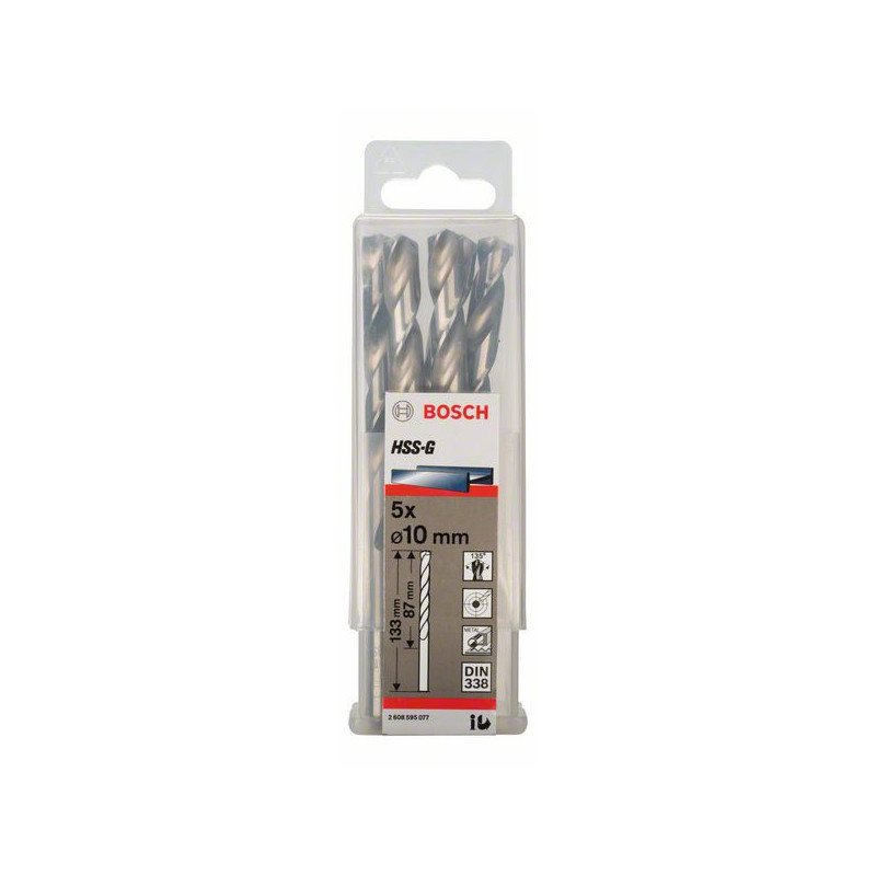 2608595077 Forets à métaux rectifiés HSS-G, DIN 338 Accessoire Bosch pro outils
