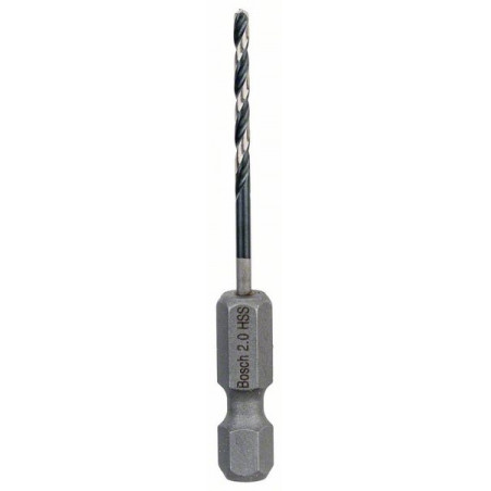 2608577045 Foret hélicoïdal HSS à queue six pans 2,0 mm Accessoire Bosch pro outils
