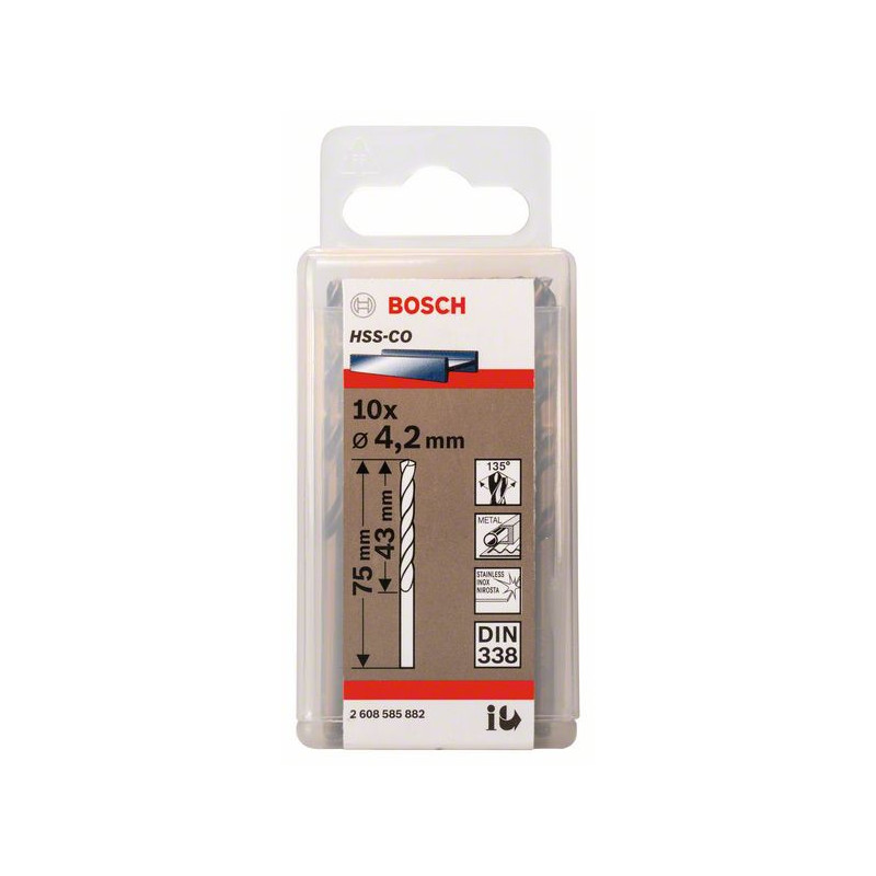 2608585882 Forets à métaux rectifiés HSS-Co, DIN 338 Accessoire Bosch pro outils