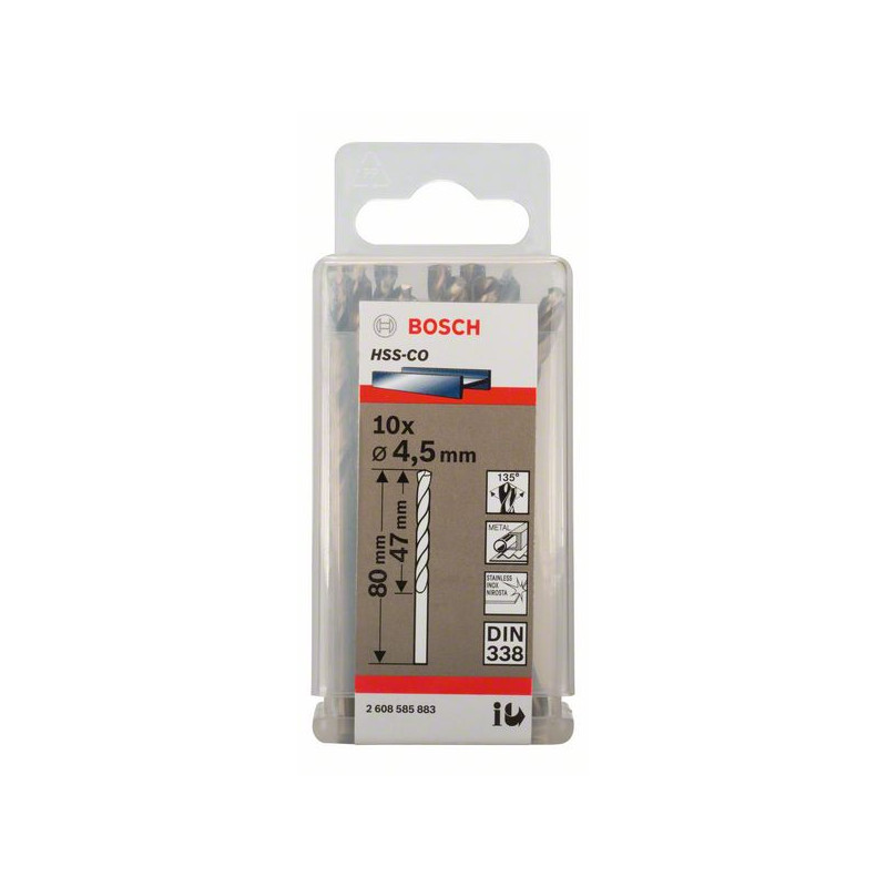 2608585883 Forets à métaux rectifiés HSS-Co, DIN 338 Accessoire Bosch pro outils