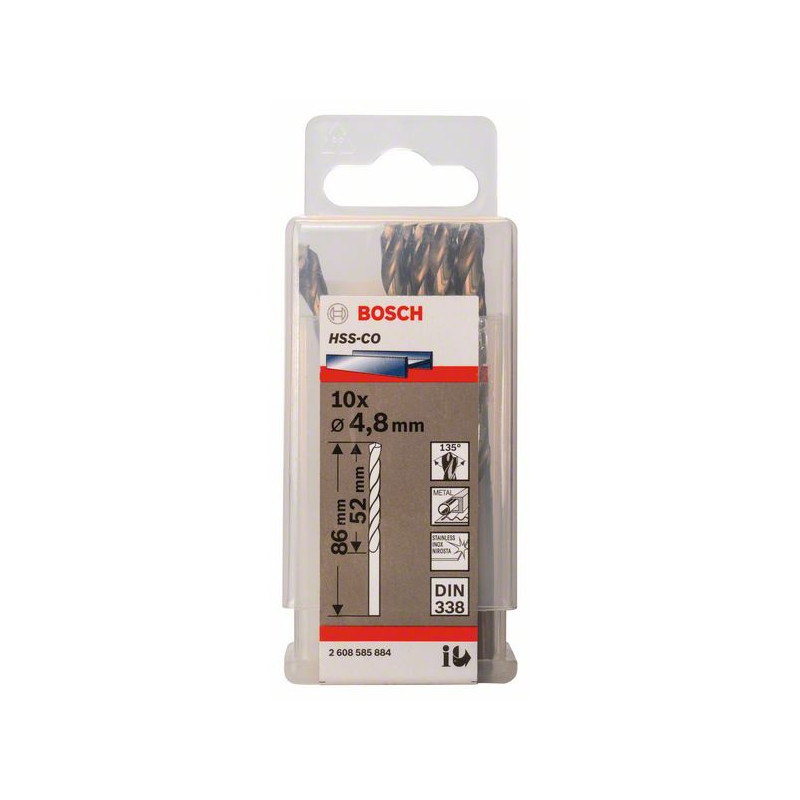 2608585884 Forets à métaux rectifiés HSS-Co, DIN 338 Accessoire Bosch pro outils