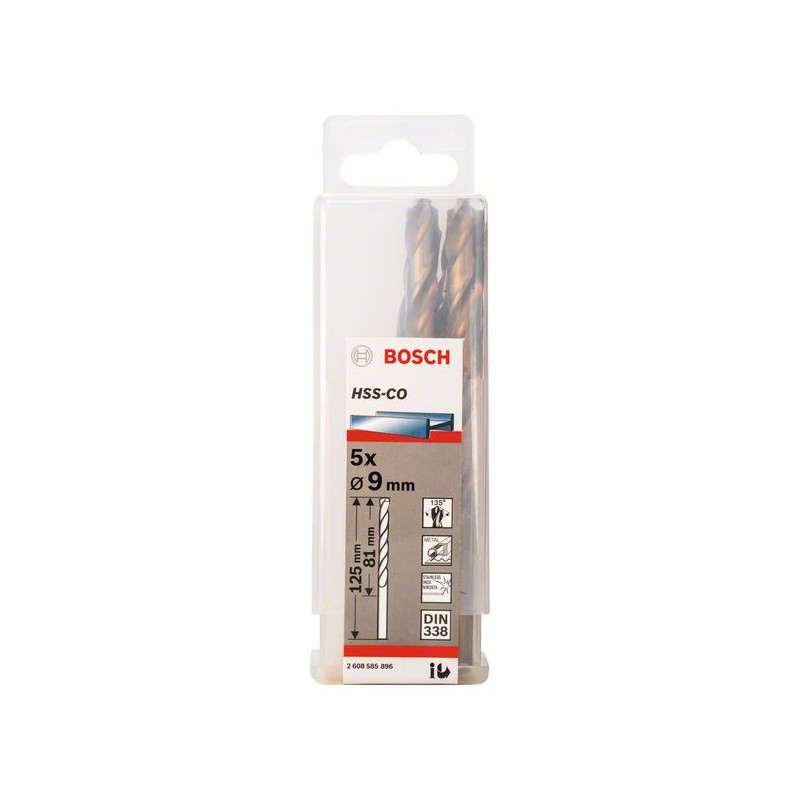 2608585896 Forets à métaux rectifiés HSS-Co, DIN 338 Accessoire Bosch pro outils