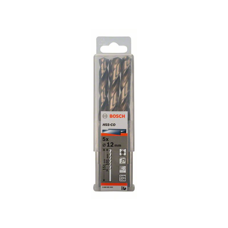 2608585903 Forets à métaux rectifiés HSS-Co, DIN 338 Accessoire Bosch pro outils
