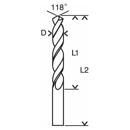 2608597257 Forets à carrosserie laminés HSS-R, DIN 1897 Accessoire Bosch pro outils