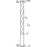 2608597188 Mèche à bois industrielle, pointe M Accessoire Bosch pro outils