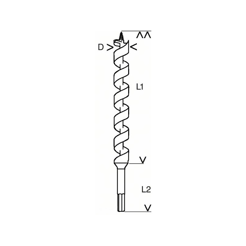 2608597639 Mèche à bois hélicoïdale, six pans Accessoire Bosch pro outils