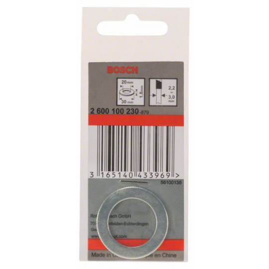 Bague De Réduction Bosch 30x25.4x1.8mm - Pour Lames De Scie Circulaire - Adaptateur Montage