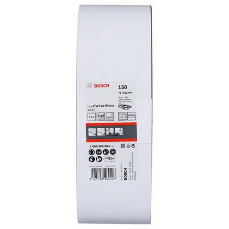 2608606084 Bande abrasive X440, set de 10 pièces Accessoire Bosch pro outils