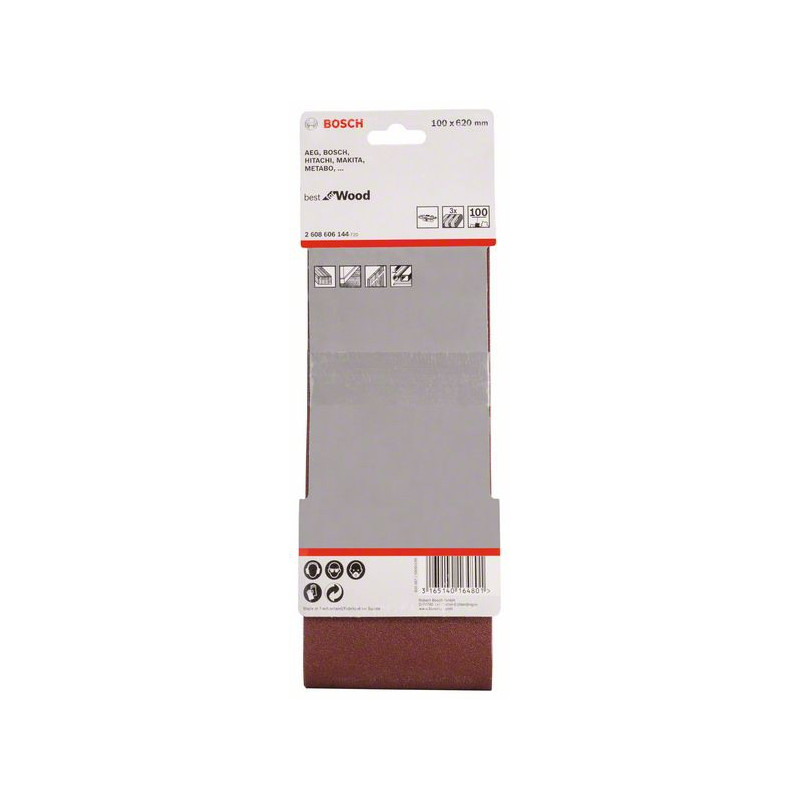 2608606144 Bande abrasive X440, kit de 3 pièces Accessoire Bosch pro outils