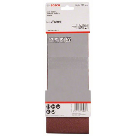 2608606144 Bande abrasive X440, kit de 3 pièces Accessoire Bosch pro outils