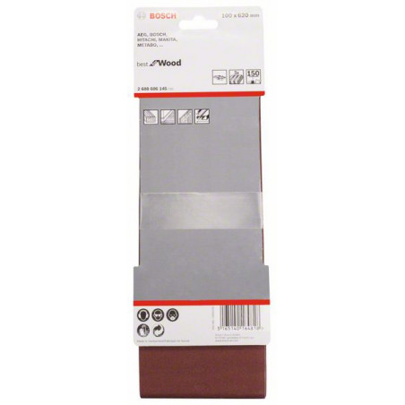 2608606145 Bande abrasive X440, kit de 3 pièces Accessoire Bosch pro outils