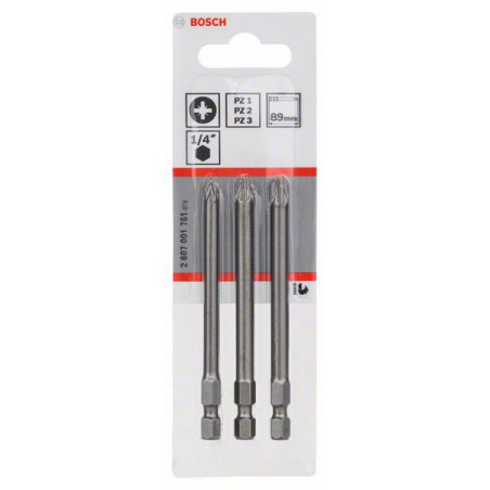 2607001761 Embouts de vissage courts, qualité extra-dure, jeu de 3 pièces Accessoire Bosch pro outils