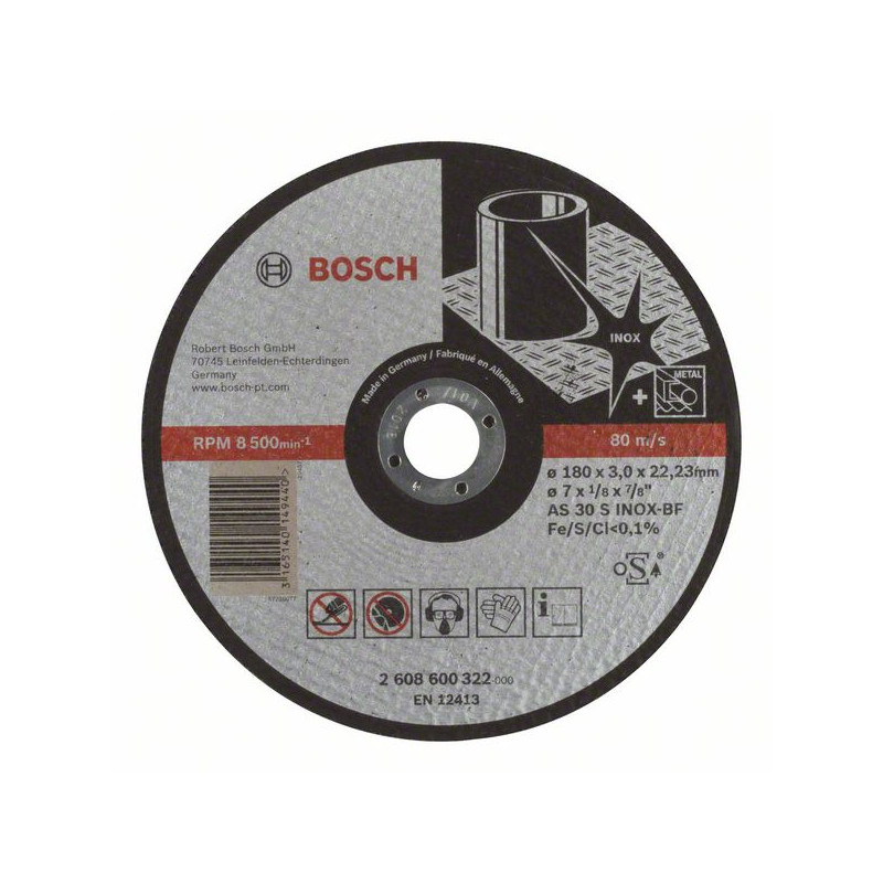 2608600322 Disque à tronçonner à moyeu plat Expert for Inox Accessoire Bosch pro outils