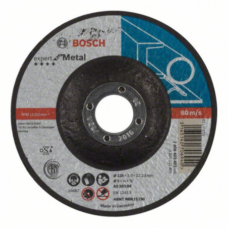 2608603402 Disque à tronçonner à moyeu déporté Expert for Metal Accessoire Bosch pro outils