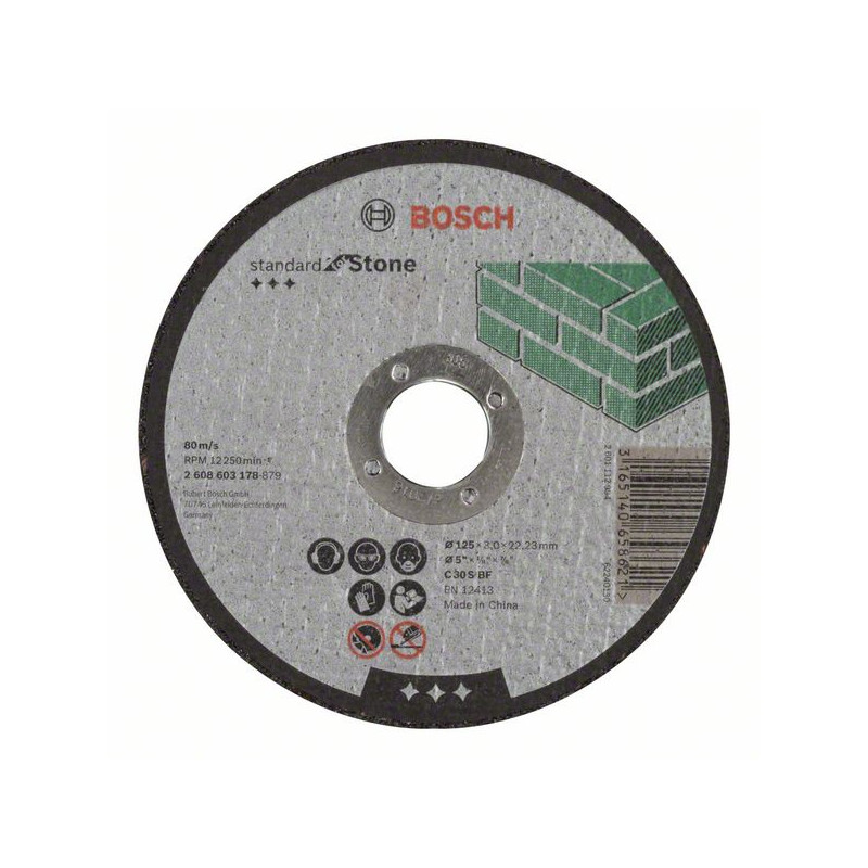 2608603178 Disque à tronçonner à moyeu plat Standard for Stone Accessoire Bosch pro outils