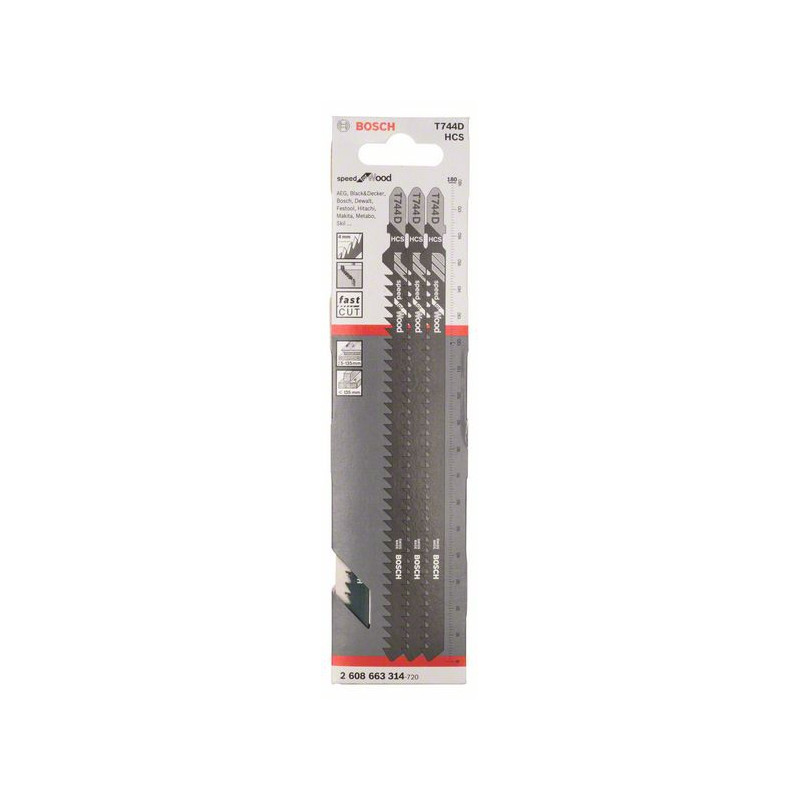 2608663314 Lames de scie sauteuse T 744 D Accessoire Bosch pro outils