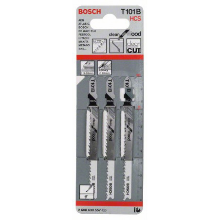 2608630557 Lame de scie sauteuse T 101 B Accessoire Bosch pro outils