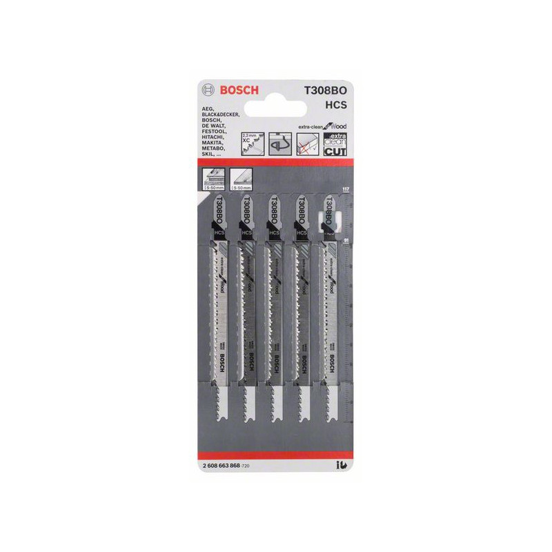 2608663868 Lame de scie sauteuse T 308 BO Accessoire Bosch pro outils