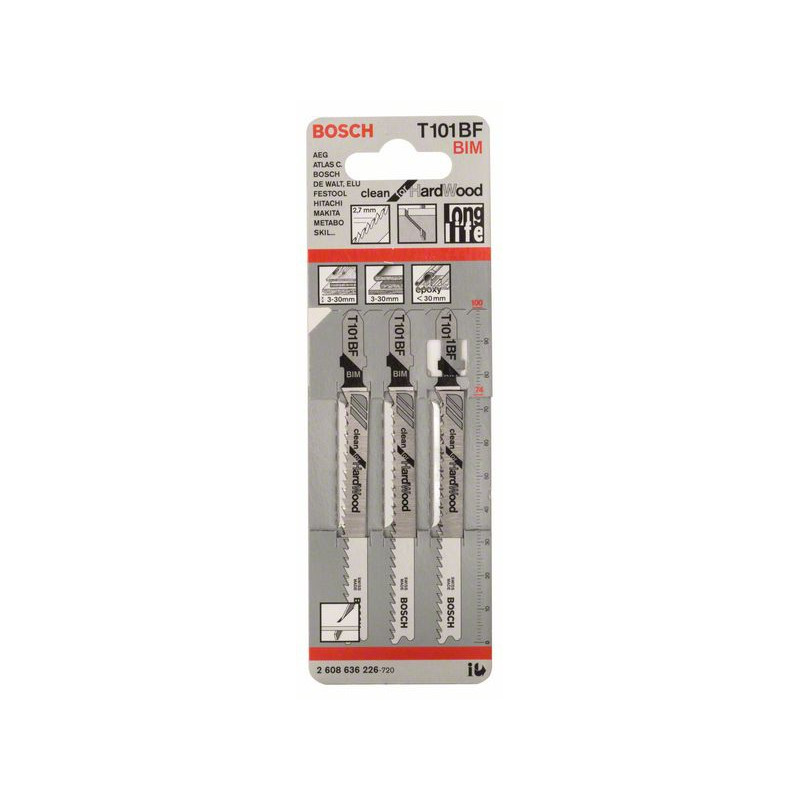2608636226 Lame de scie sauteuse T 101 BF Accessoire Bosch pro outils