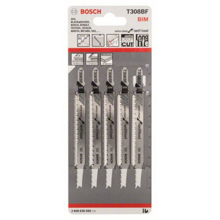 2608636569 Lame de scie sauteuse T 308 BF Accessoire Bosch pro outils