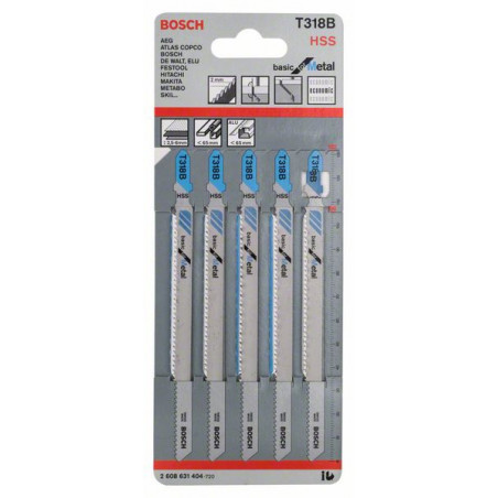 2608631404 Lame de scie sauteuse T 318 B Accessoire Bosch pro outils