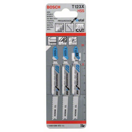 2608638472 Lame de scie sauteuse T 123 XF Accessoire Bosch pro outils