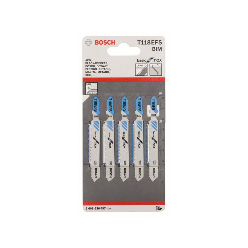 2608636497 Lame de scie sauteuse T 118 EFS Accessoire Bosch pro outils