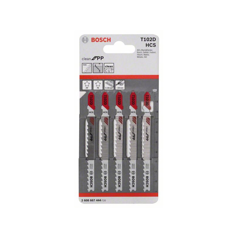 2608667444 Lames de scie sauteuse T 102 D Accessoire Bosch pro outils