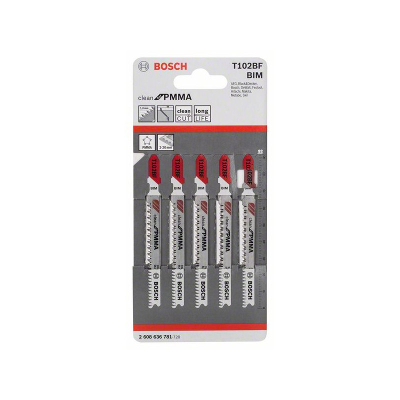 2608636781 Lame de scie sauteuse T 102 BF Accessoire Bosch pro outils